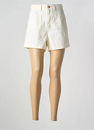 Short fermeture zippée sous rabat boutonné taille normale blanc GRACE & MILA femme