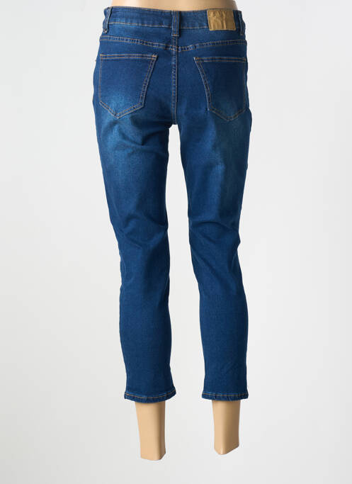 Jeans coupe slim stretch taille normale bleu BISCOTE femme