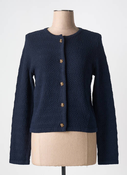 Gilet manches longues bleu GRACE & MILA pour femme