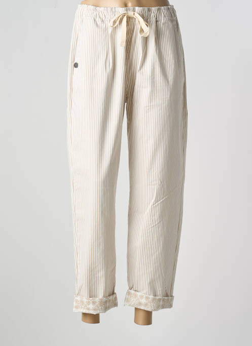 Pantalon droit beige PAKO LITTO pour femme