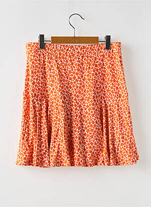 Jupe courte coupe fluide orange GEISHA fille