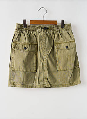 Jupe courte coupe droite vert GUESS fille