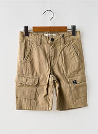 Short tissage popeline taille ajustable marron GARCIA garcon