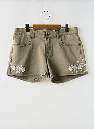 Short stretch taille ajustable vert IKKS fille