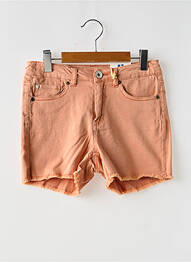 Short tissage denim taille ajustable orange GARCIA fille