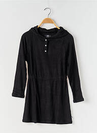 Robe mi-longue col rond manches longues noir LE TEMPS DES CERISES fille