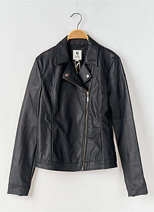 Veste simili cuir poches noir GARCIA fille