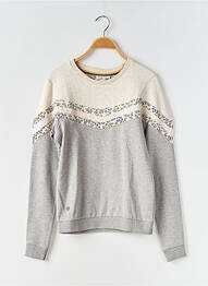 Sweat-shirt manches longues manches longues gris J&JOY fille