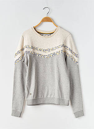 Sweat-shirt manches longues manches longues gris J&JOY fille
