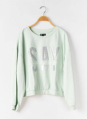 Sweat-shirt tissage jersey manches longues vert WAY (WAY ARE YOU) BY IKKS fille