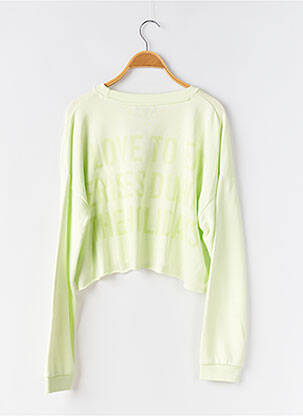Sweat-shirt manches longues manches longues vert LE TEMPS DES CERISES fille