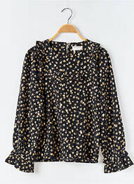 Blouse manches longues manches longues noir MINI MOLLY BY MOLLY BRAKEN fille