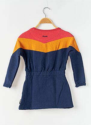 Robe mi-longue manches longues bleu J&JOY fille
