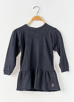Robe mi-longue col rond manches longues bleu GARCIA fille