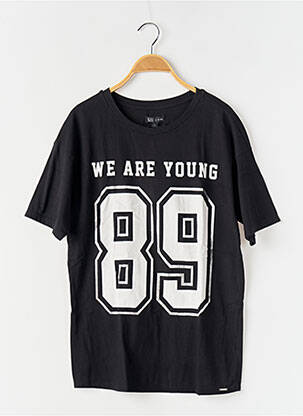 T-shirt stretch manches courtes noir IKKS fille