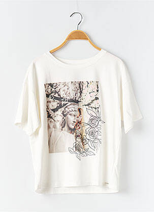 T-shirt stretch manches courtes beige WAY (WAY ARE YOU) BY IKKS fille