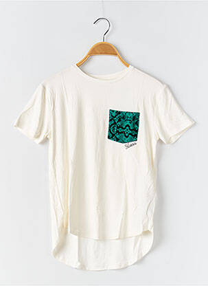 T-shirt stretch manches courtes beige GUESS garcon