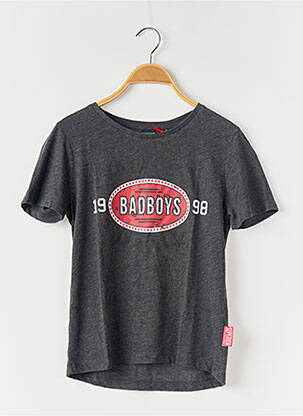 T-shirt stretch manches courtes gris LE TEMPS DES CERISES garcon