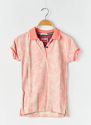 Polo stretch manches courtes orange J&JOY garcon