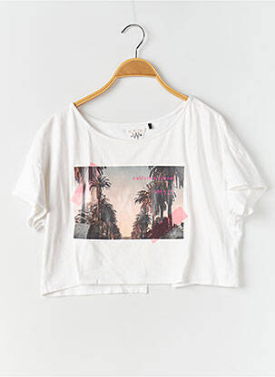 T-shirt stretch manches courtes blanc WAY (WAY ARE YOU) BY IKKS fille