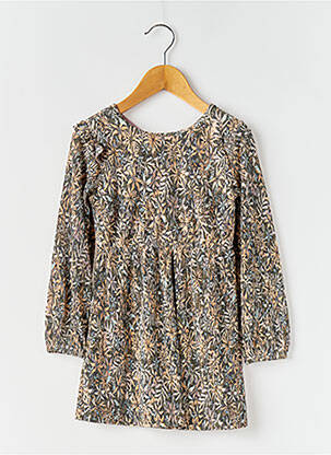 Robe mi-longue doublure manches longues gris GARCIA fille
