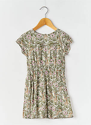 Robe mi-longue manches courtes manches courtes vert IKKS fille