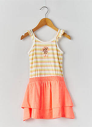 Robe mi-longue fines bretelles fines bretelles orange GARCIA fille