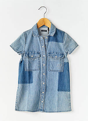 Robe mi-longue manches courtes manches courtes bleu IKKS fille