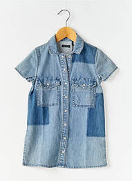 Robe mi-longue manches courtes manches courtes bleu IKKS fille
