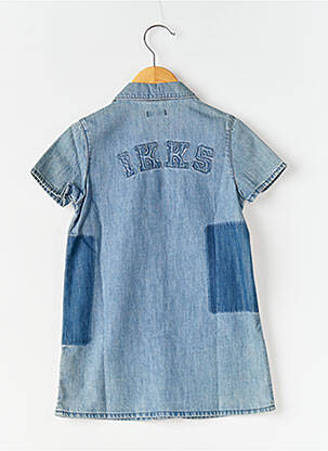 Robe mi-longue manches courtes manches courtes bleu IKKS fille