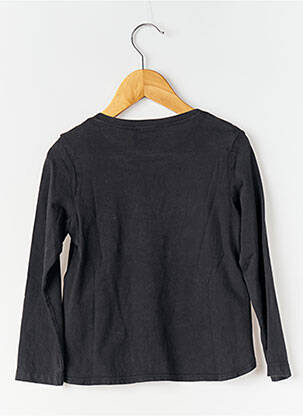 T-shirt coupe cintrée manches longues noir IKKS fille