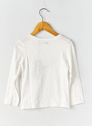 T-shirt coupe cintrée manches longues beige IKKS fille