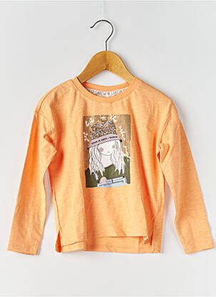 T-shirt stretch manches longues orange GARCIA fille