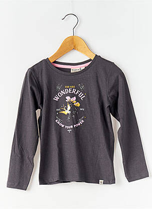 T-shirt coupe cintrée manches longues gris GARCIA fille