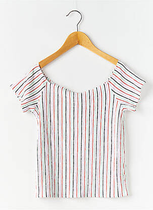 T-shirt coupe cintrée manches courtes blanc GARCIA fille