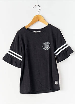 T-shirt stretch manches courtes noir GARCIA fille
