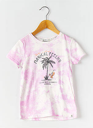 T-shirt coupe cintrée manches courtes violet GARCIA fille