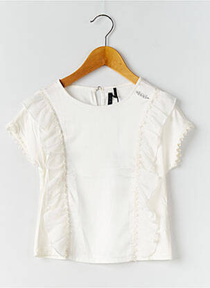 Top coupe cintrée manches courtes beige IKKS fille