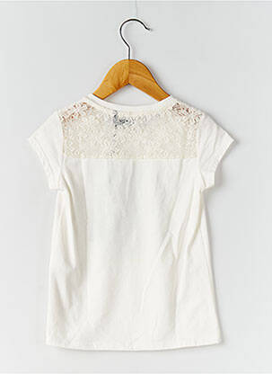 T-shirt coupe cintrée manches courtes beige IKKS fille