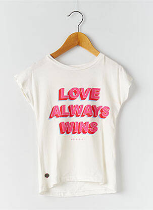T-shirt stretch manches courtes beige J&JOY fille