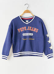Sweat-shirt bleu PEPE JEANS pour fille seconde vue