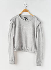 Sweat-shirt gris WAY (WAY ARE YOU) BY IKKS pour fille seconde vue
