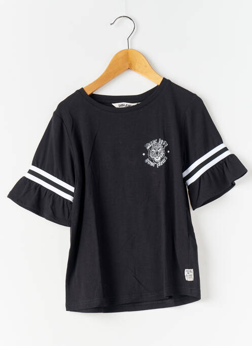 T-shirt stretch manches courtes noir GARCIA fille