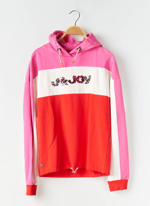 Sweat-shirt à capuche rose J&JOY pour fille
