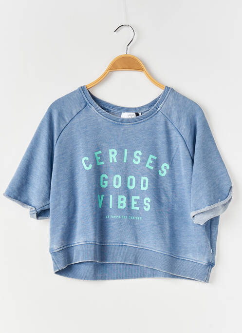 Sweat-shirt bleu LE TEMPS DES CERISES pour fille