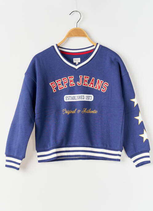 Sweat-shirt bleu PEPE JEANS pour fille
