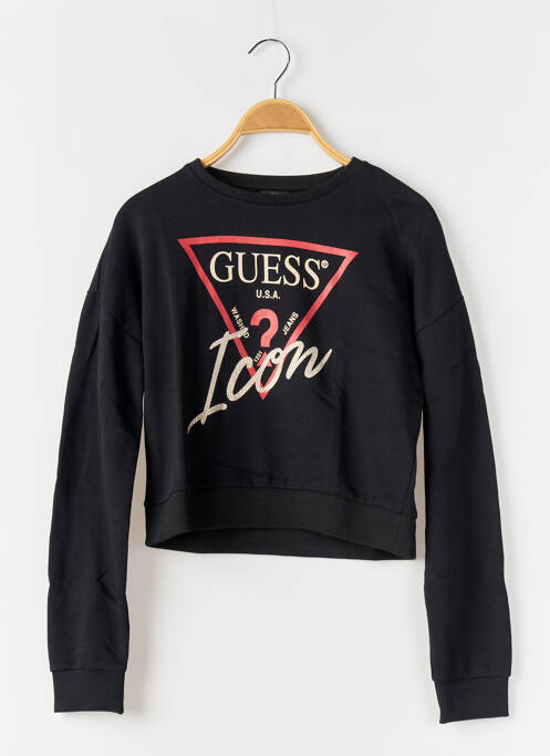 Sweat-shirt noir GUESS pour fille