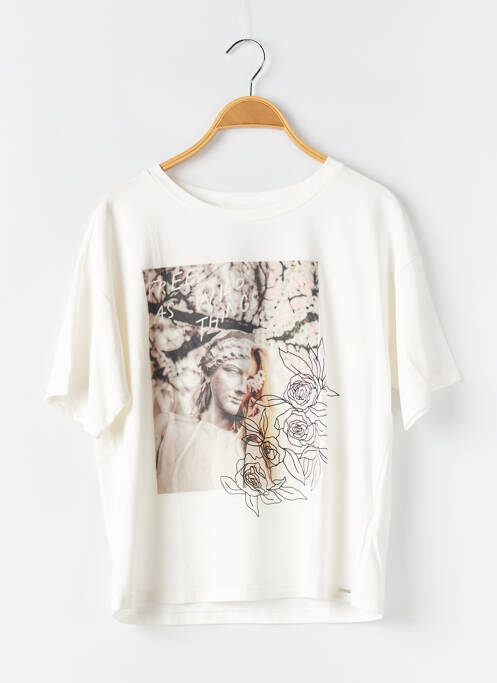 T-shirt beige WAY (WAY ARE YOU) BY IKKS pour fille