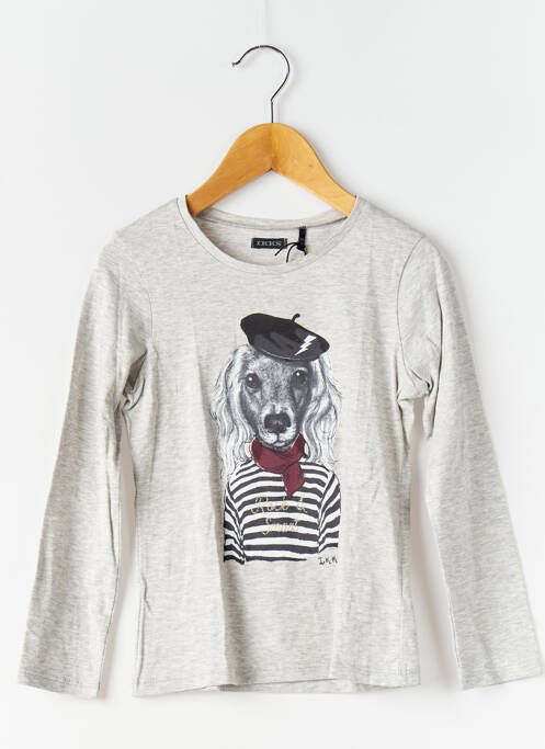 T-shirt gris IKKS pour fille