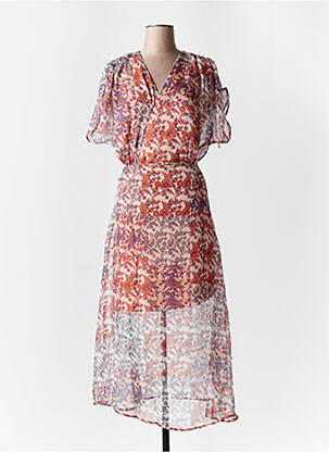 Robe longue manches courtes manches courtes orange LES TROPEZIENNES PAR M.BELARBI femme